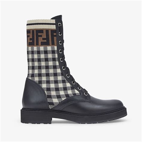 fendi biker boots womens|Fendi plaid cowboy boots.